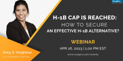 H-1B Cap is reached: How to secure an effective H-1B alternative.