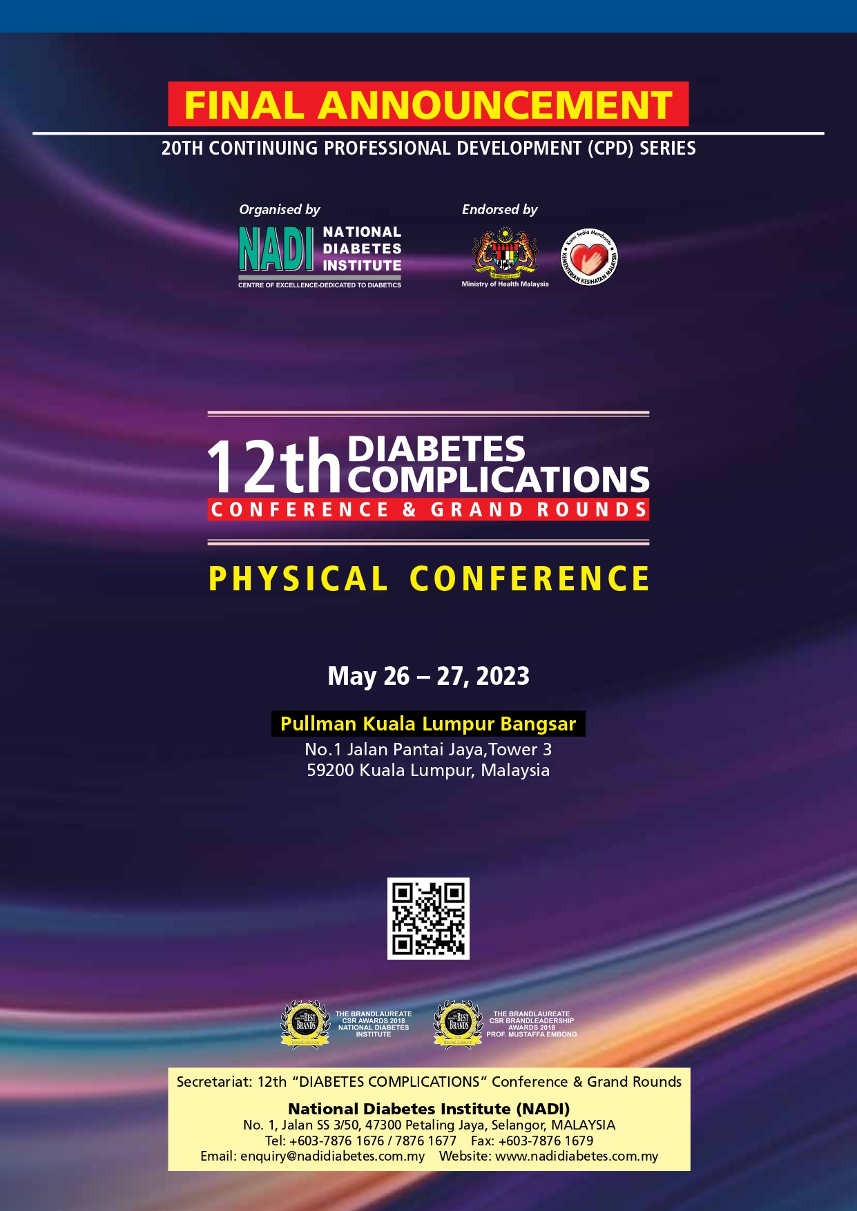12th Diabetes Complications Conference & Grand Rounds 2023 Malaysia, Kuala Lumpur, Malaysia