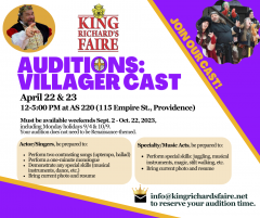 King Richard's Faire auditions for 2023 Villager Cast