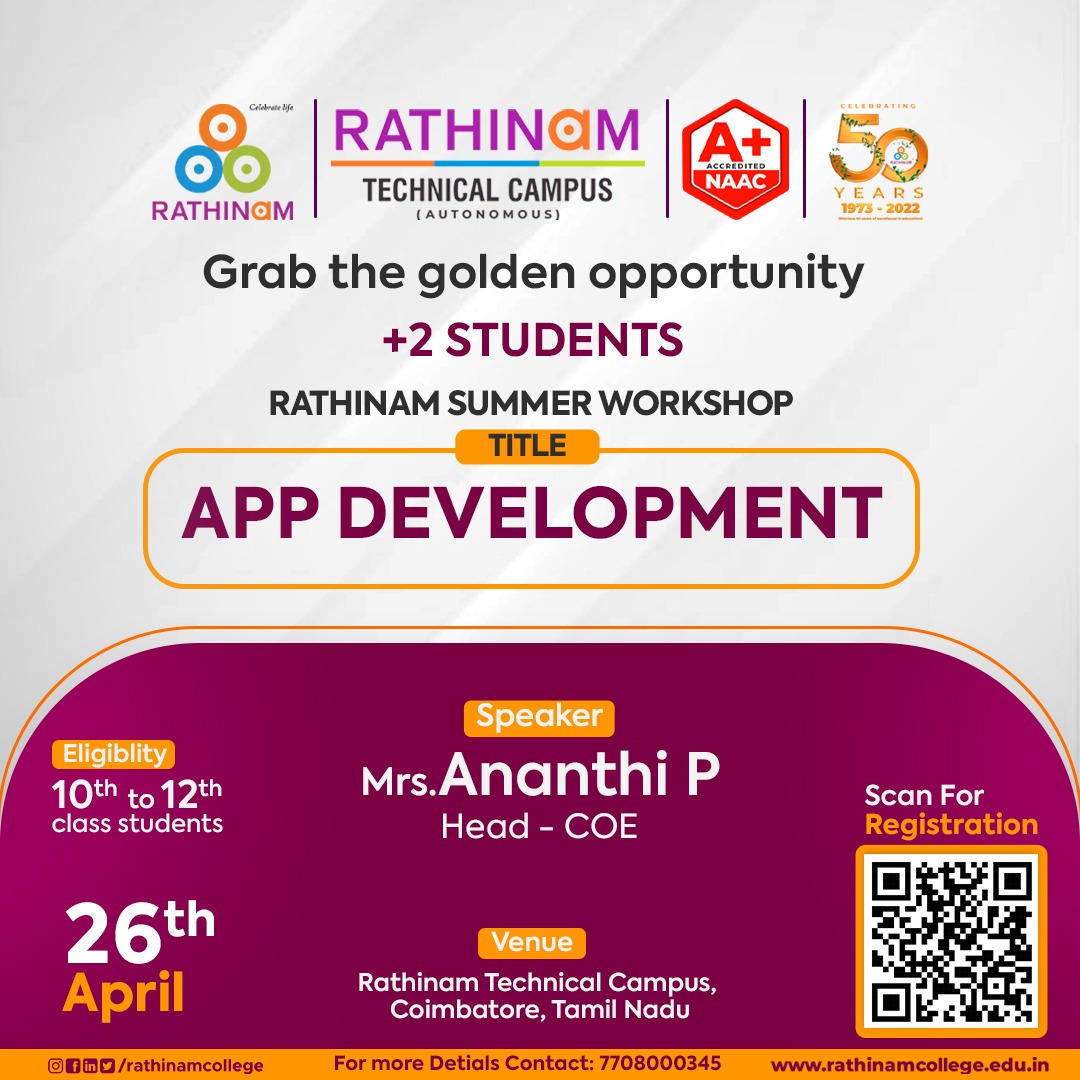 Rathinam Summer Workshop, Coimbatore, Tamil Nadu, India