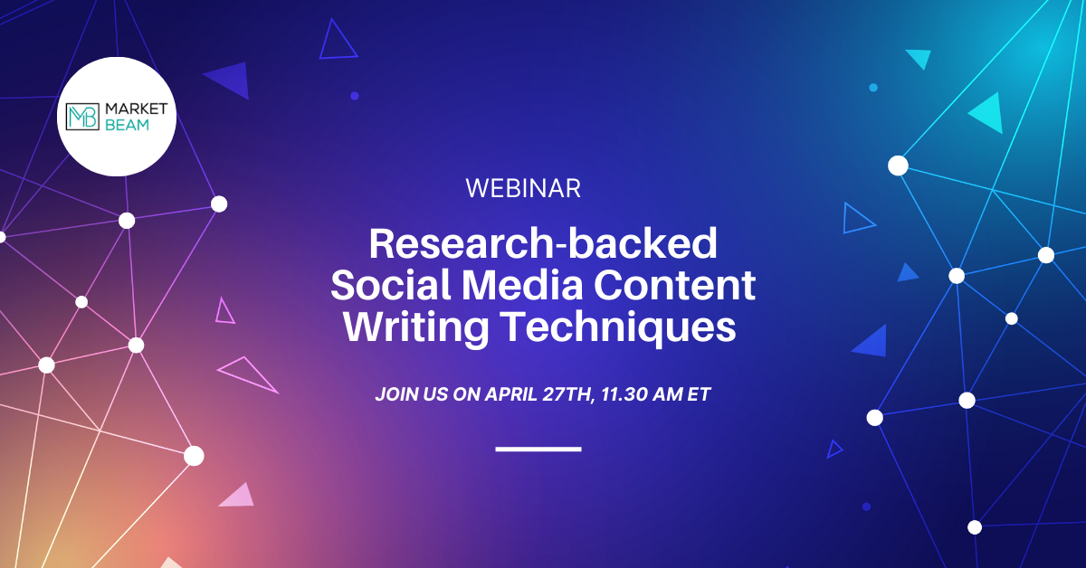 Research-backed Social Media Content Writing Techniques, Online Event
