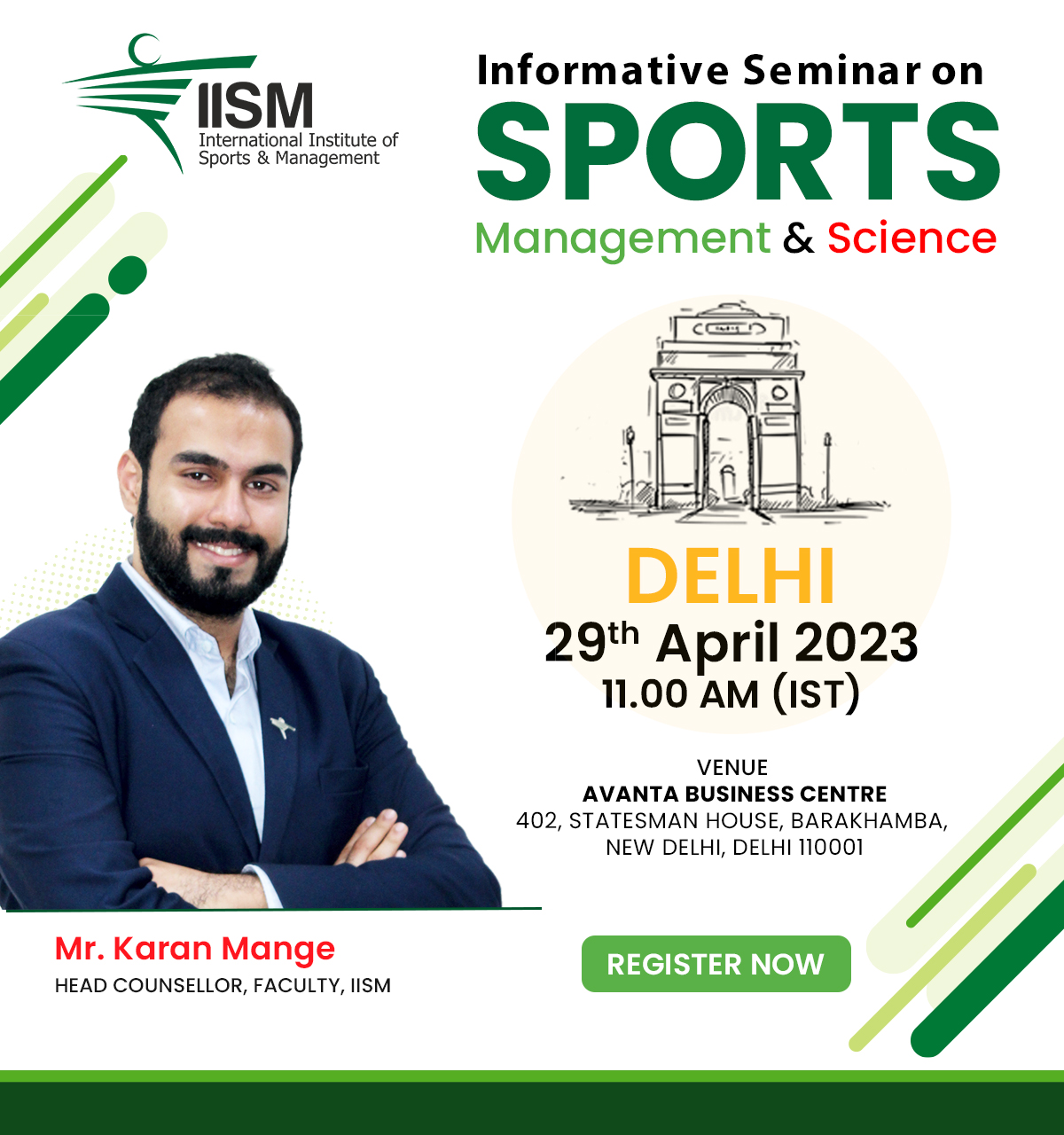 Informative Seminar on Sports Management and Sports Science-Delhi-IISM, Central Delhi, Delhi, India