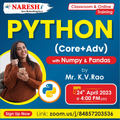 PrevNext  Top institute for Python Training in india 2023 NareshIT