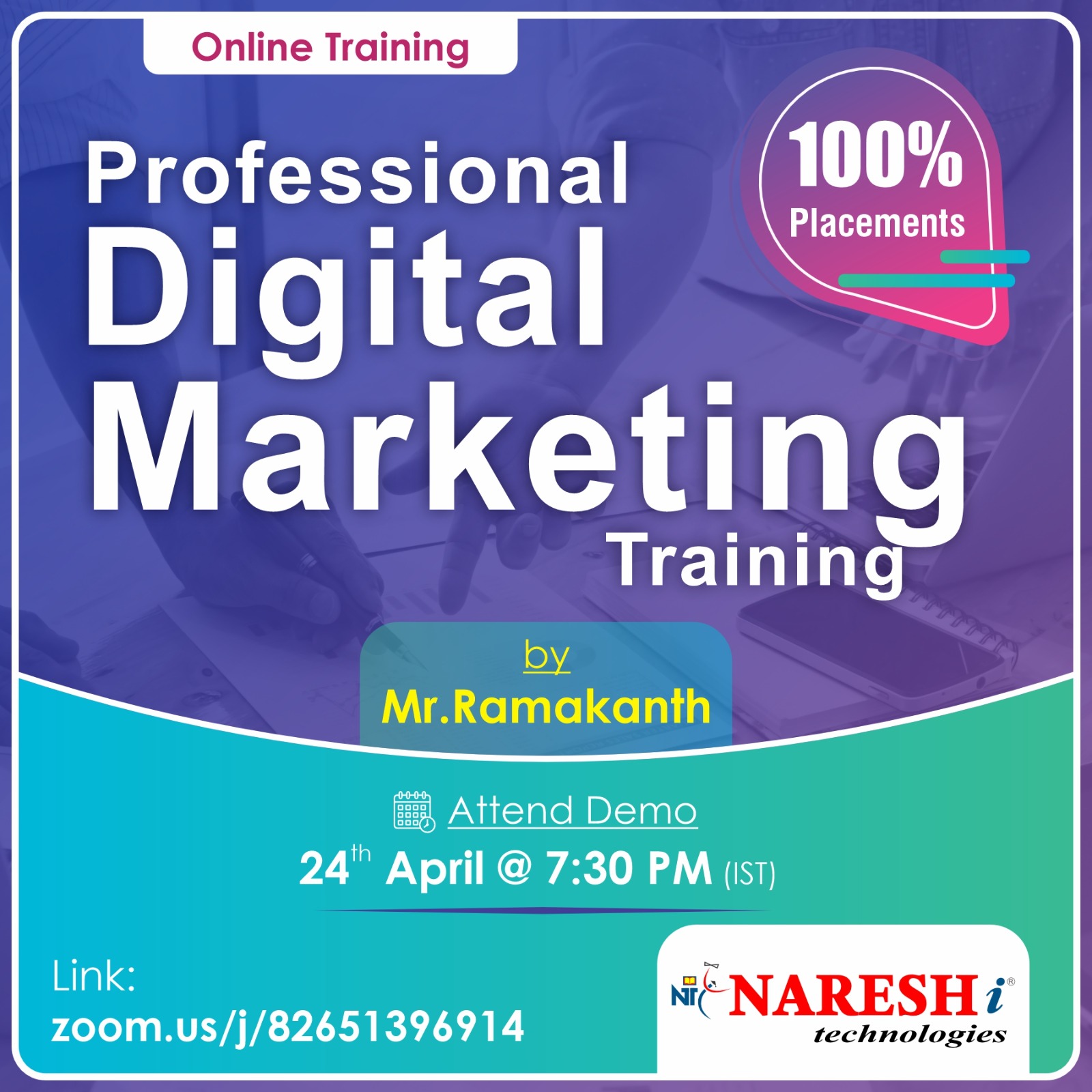 Attend Free Demo On Professional Digital Marketing by Mr. Ramakanth - NareshIT, Online Event