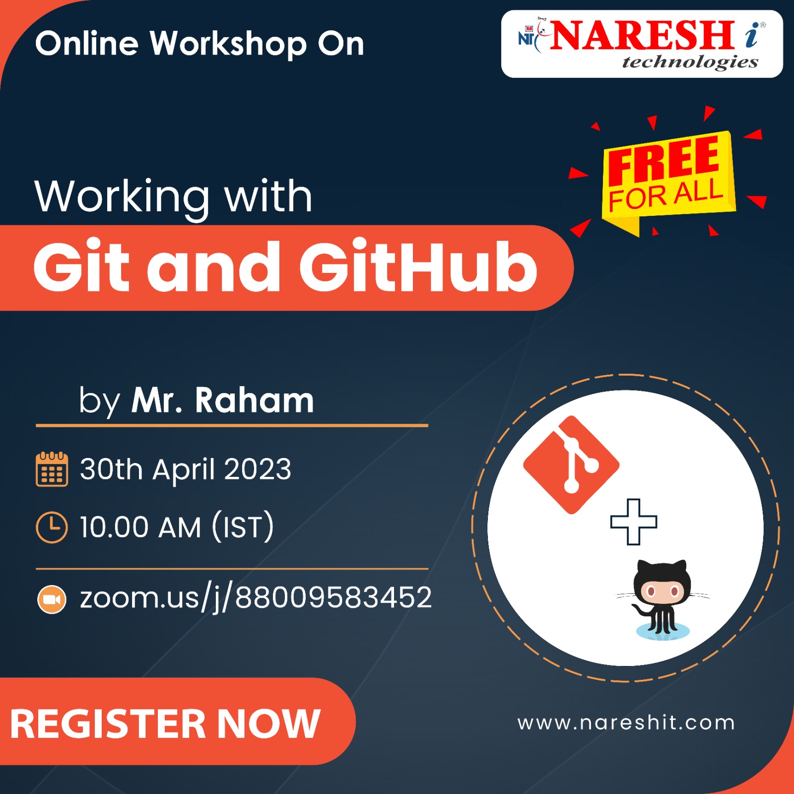 Free Workshop on Git and GitHub, Online Event