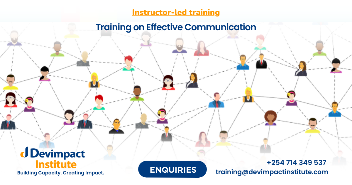 Training on Effective Communication, Devimpact Institute, Nairobi, Kenya