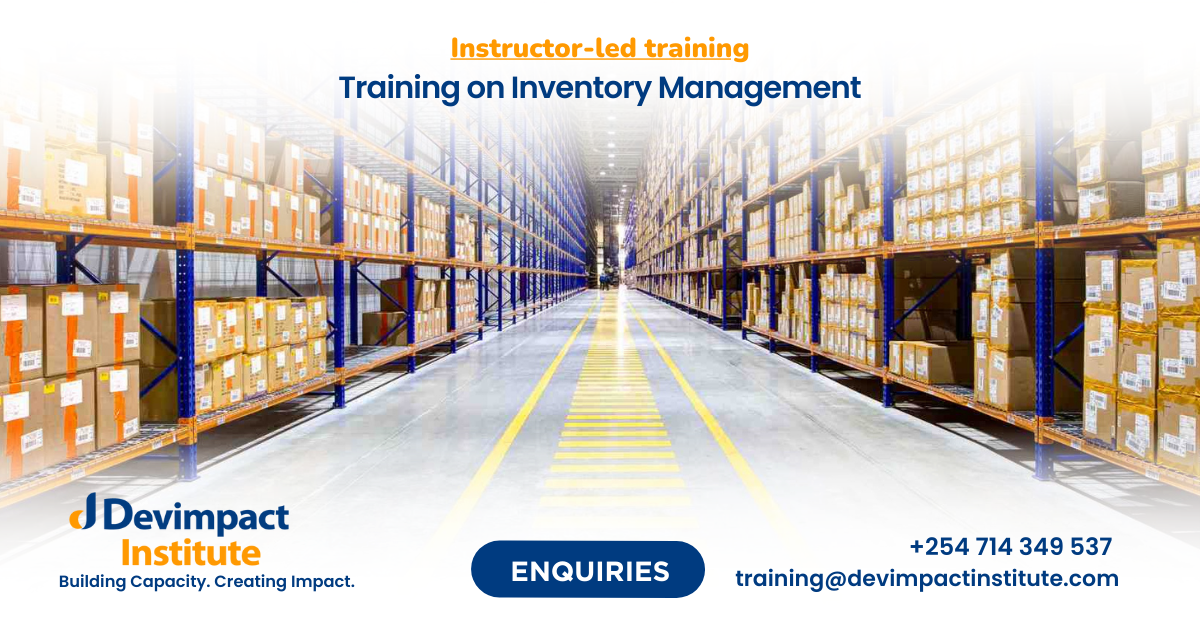 Training on Inventory Management, Devimpact Institute, Nairobi, Kenya