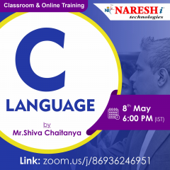Free Online Demo On C Language by Mr. Shiva Chaitanya | NareshIT