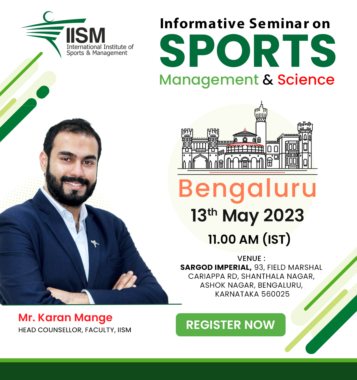 Informative Seminar on Sports Management and Sports Science-Bengaluru-IISM Mumbai, Bangalore, Karnataka, India