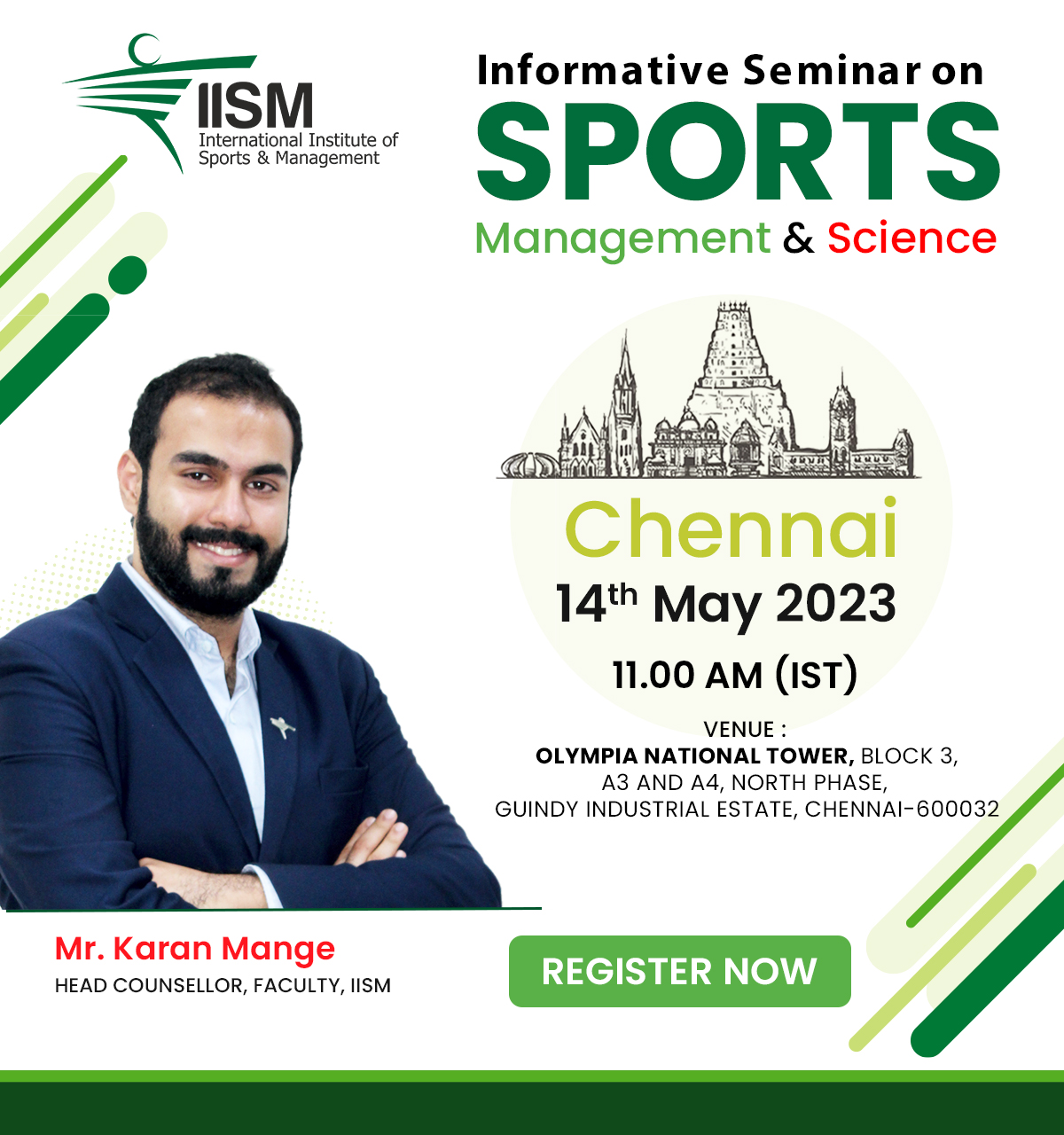 Informative Seminar on Sports Management and Sports Science-Chennai-IISM Mumbai, Chennai, Tamil Nadu, India