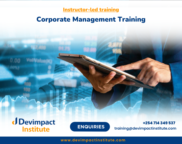 Training on Corporate Management, Devimpact Institute, Nairobi, Kenya