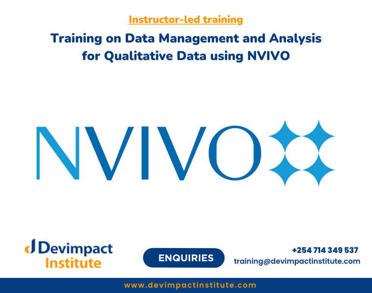 NVIVO Training, Devimpact Institute, Nairobi, Kenya