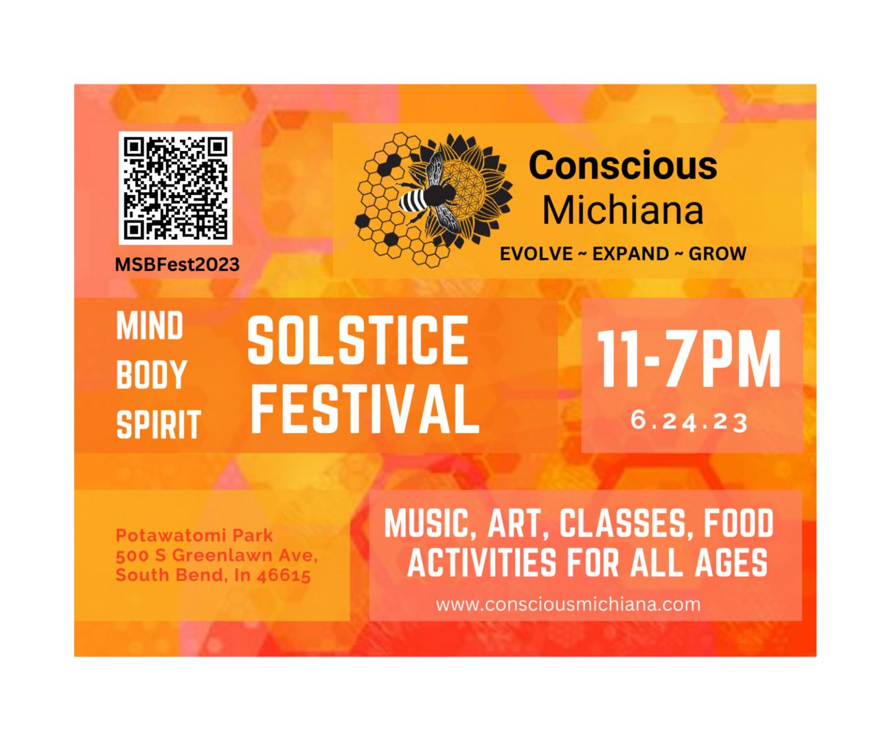 Conscious Michiana's MIND BODY SPIRIT Solstice Festival, South Bend, Indiana, United States