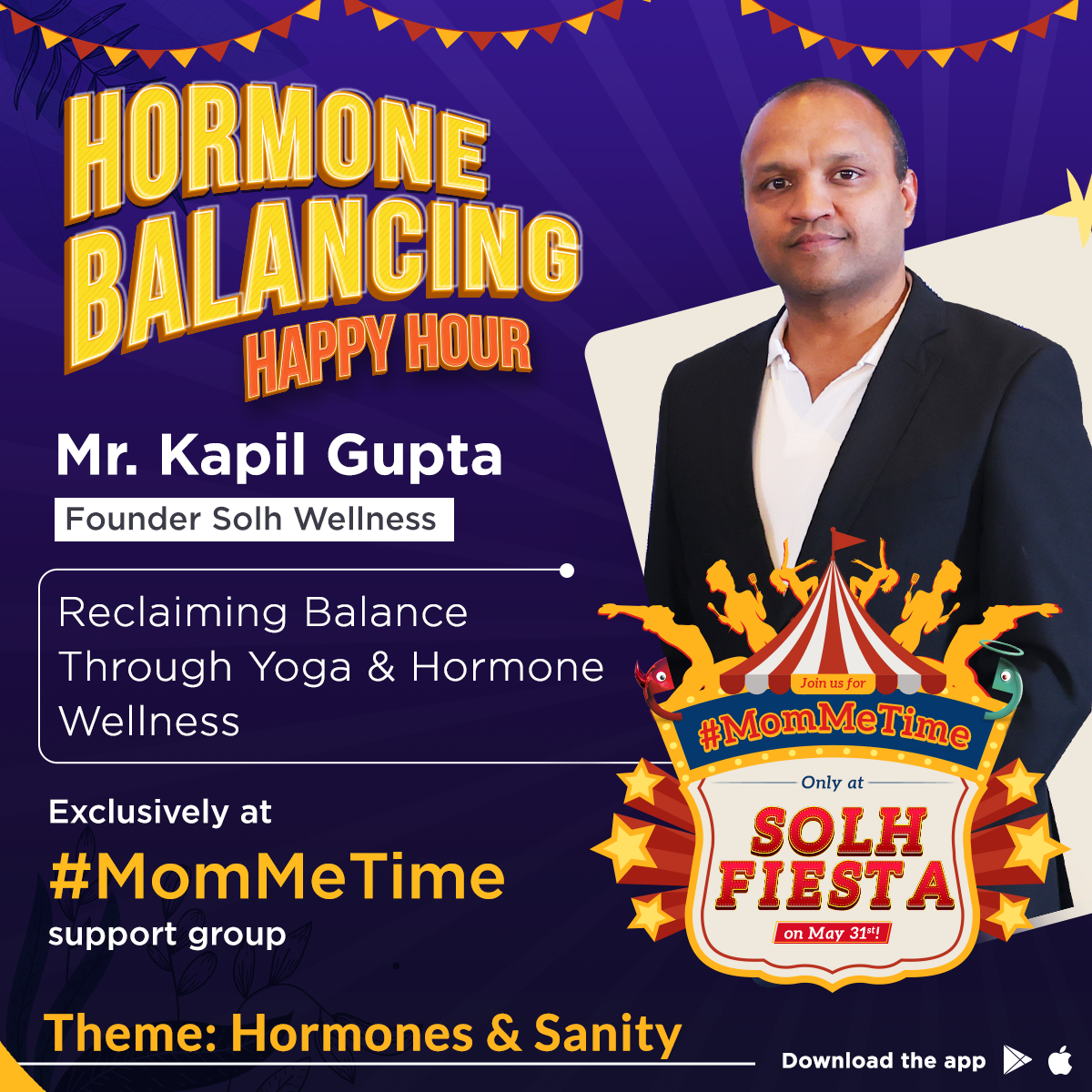 Yoga & Hormone Wellness by Kapil Gupta | #MomMetime, Online Event
