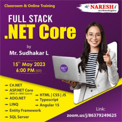 Free Demo On Full Stack Dot Net Core by Mr. Sudharkar L - NareshIT