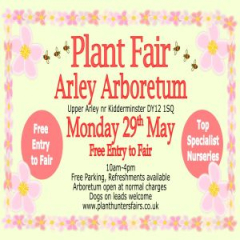 Plant Hunters' Fair at Arley Arboretum and Garden, Bewdley on Bank Holiday Monday 29th May