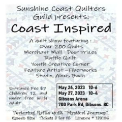 SUNSHINE COAST QUILTERS GUILD - QUILT SHOW: MAY 26 and 27, 2023