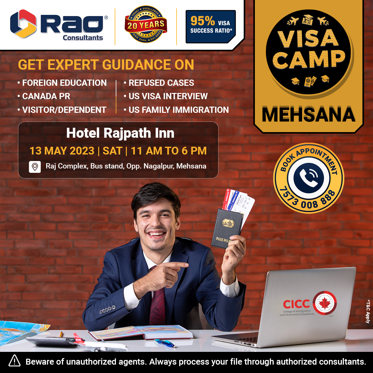 Rao Consultants Visa Camp at Mehsana, Mehsana, Gujarat, India