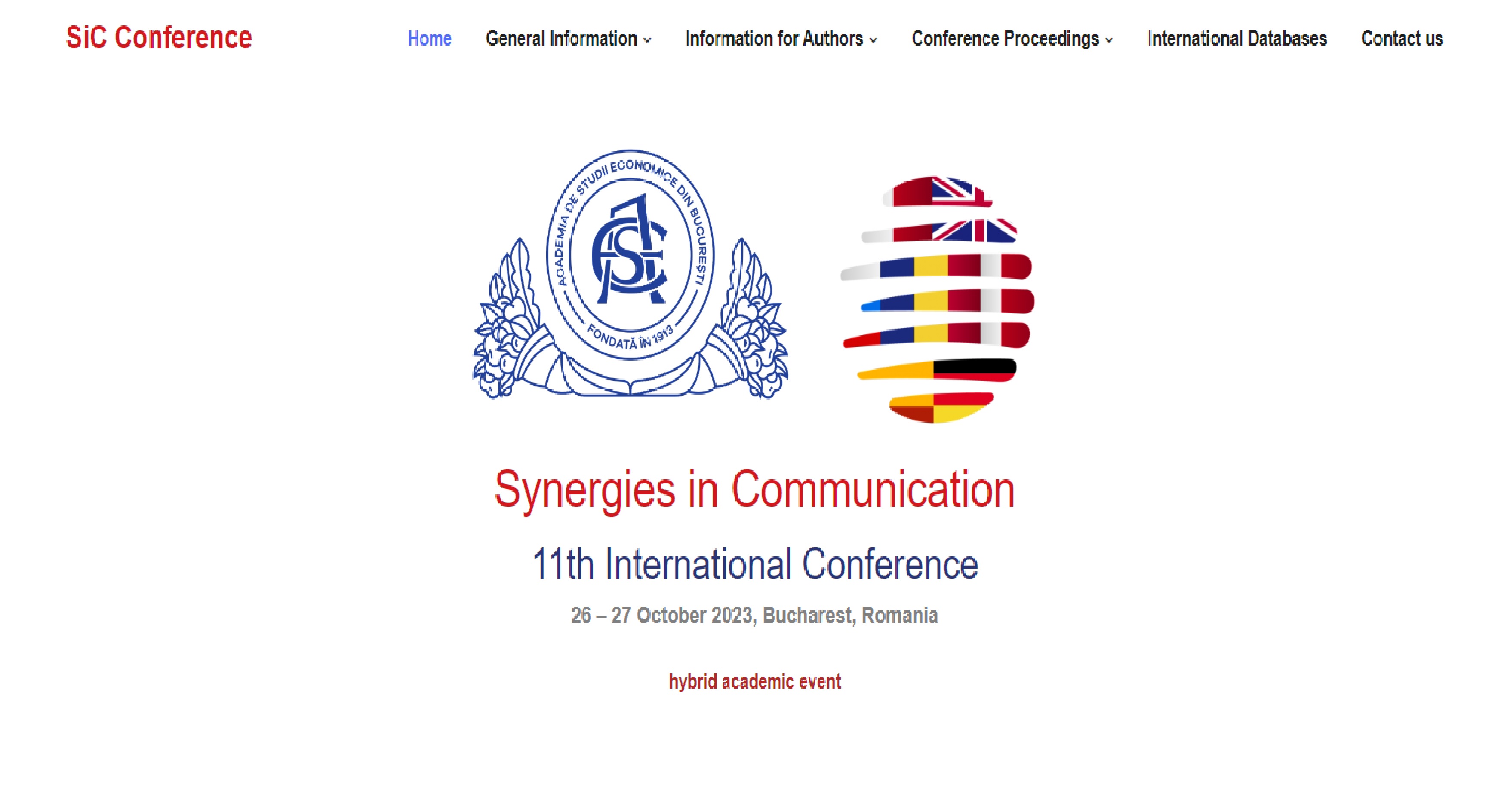 The 11th International Conference Synergies in Communication (SiC 2023), 26 - 27 October 2023  (hybrid format), Online Event