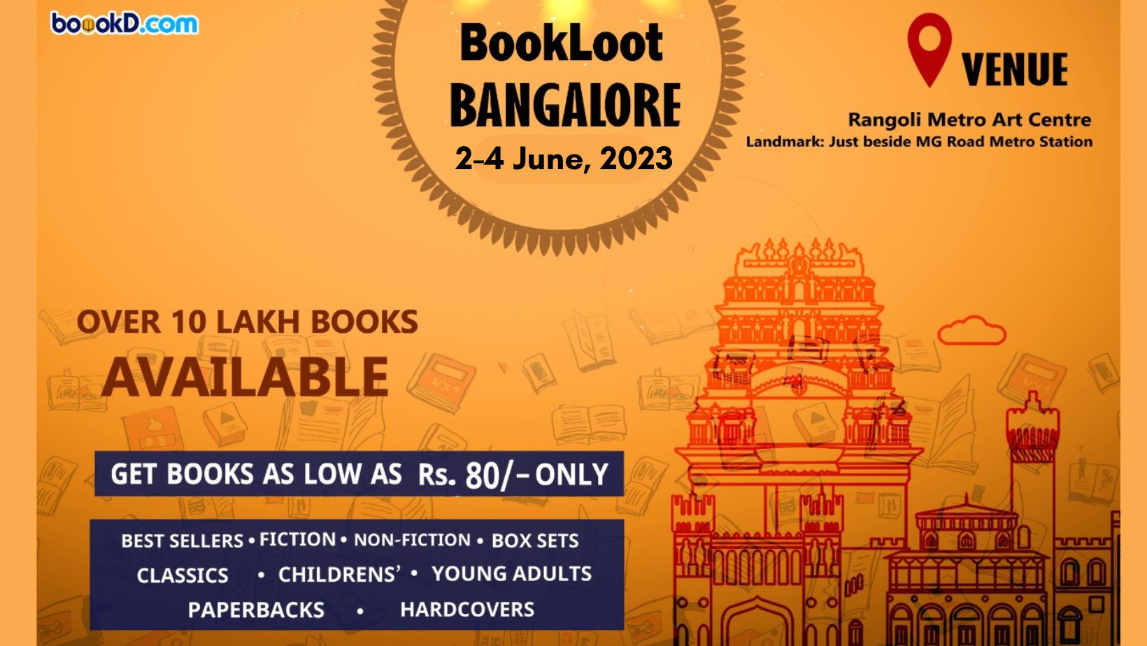 BookLoot Bangalore, Summer Sale : Books @Rs 80 only. India's Lowest Price Bookfair., Bangalore, Karnataka, India