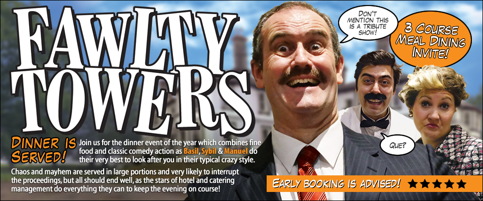 Fawlty Towers Comedy Dinner Show -08/07/2023, Dartford, England, United Kingdom