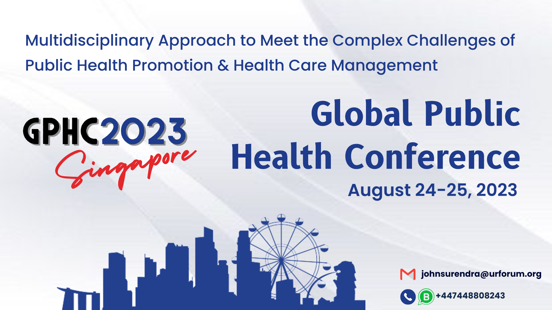 Global Public Health Conference, Singapore