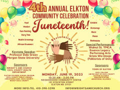 4th Annual Elkton Juneteenth Celebration -June 19 @ Neighborhod Community Center