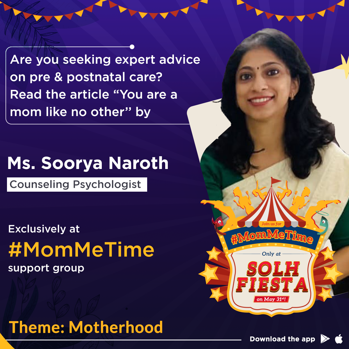 Pre and Postnatal Care Advice by Soorya Naroth | Solh Fiesta, Online Event