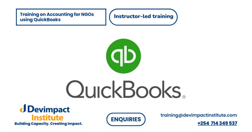 Accounting for NGOs using QuickBooks Training, Devimpact Institute, Nairobi, Kenya