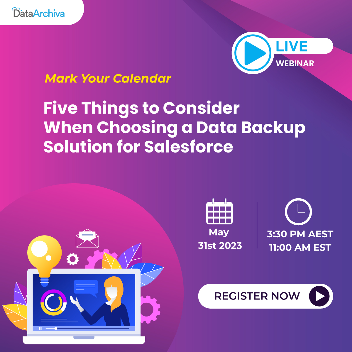 5 Things to Consider When Choosing a Data Backup Solution for Salesforce, Online Event