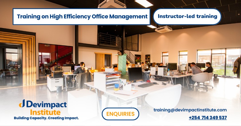 Training on High Efficiency Office Management, Devimpact Institute, Nairobi, Kenya