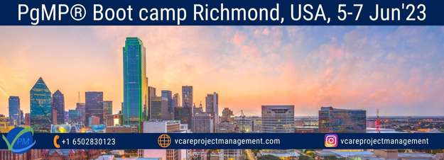 PgMP Program Management Professional Richmond, USA- vCare Project Management, Richmond, Virginia, United States
