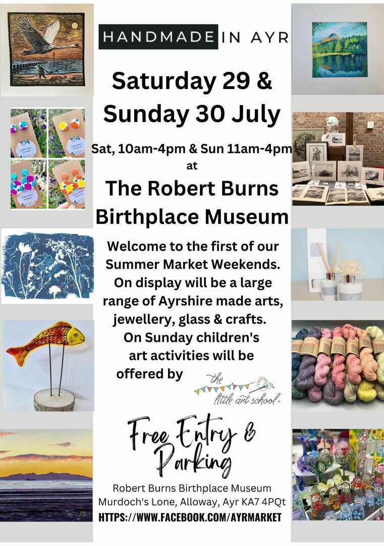 Handmade in Ayr at The Robert Burns Birthplace Museum, 29 and 30 July 2023, Ayr, Scotland, United Kingdom