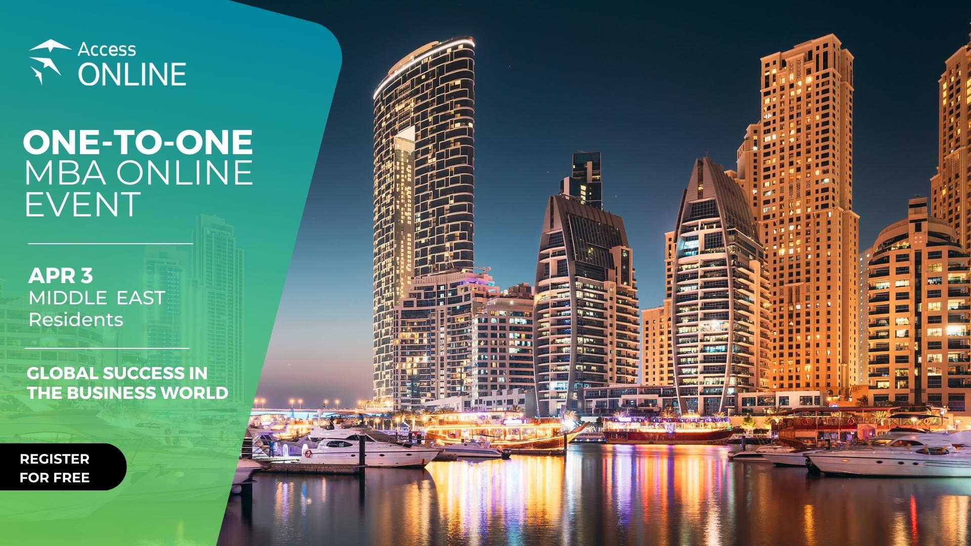 Exclusive One-to-One MBA Online Event in the Middle East, Online Event