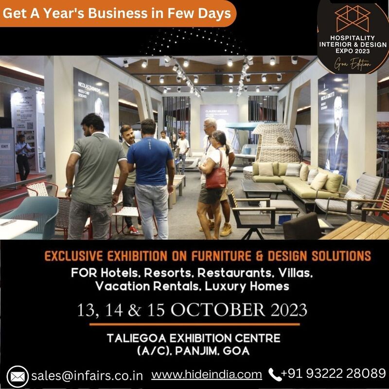 Hospitality Interior & Design Expo 2023, Panjim, Goa, India