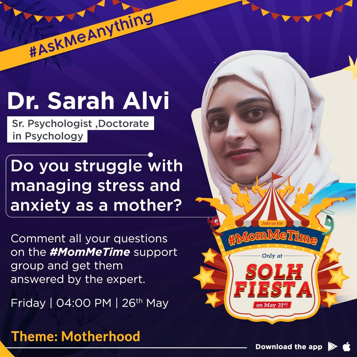 Motherhood Unfiltered Q&A by Dr. Sarah | Solh Fiesta, Online Event