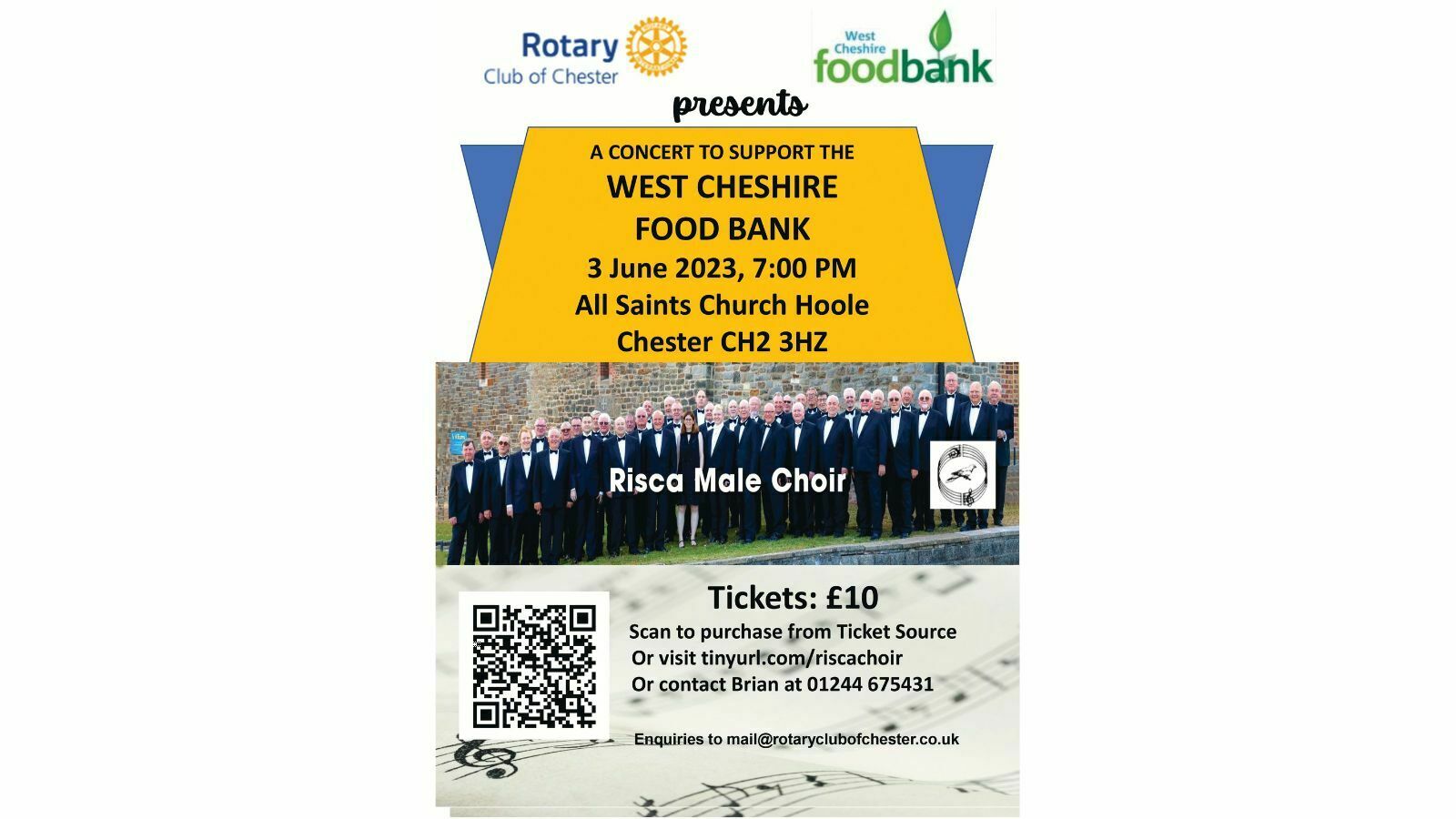Welsh Male Choir Concert for West Cheshire Foodbank, Chester, England, United Kingdom