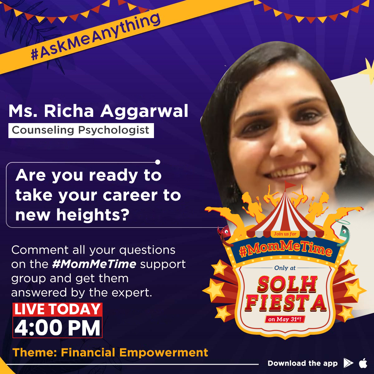 Career Q&A Session for Mothers by Richa Aggarwal | Solh Fiesta, Online Event