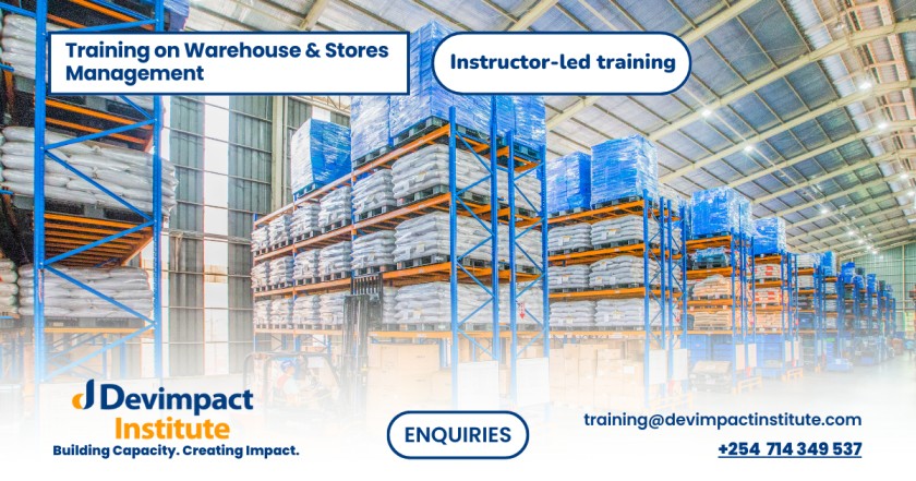 Training on Warehouse & Stores Management, Devimpact Institute, Nairobi, Kenya