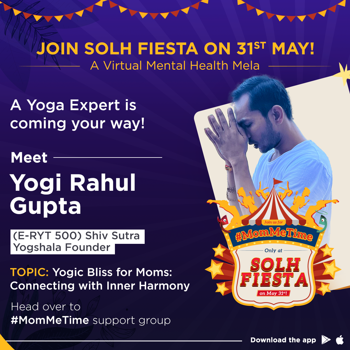 Yogic Bliss for Moms by Rahul Gupta | Solh Fiesta, Online Event