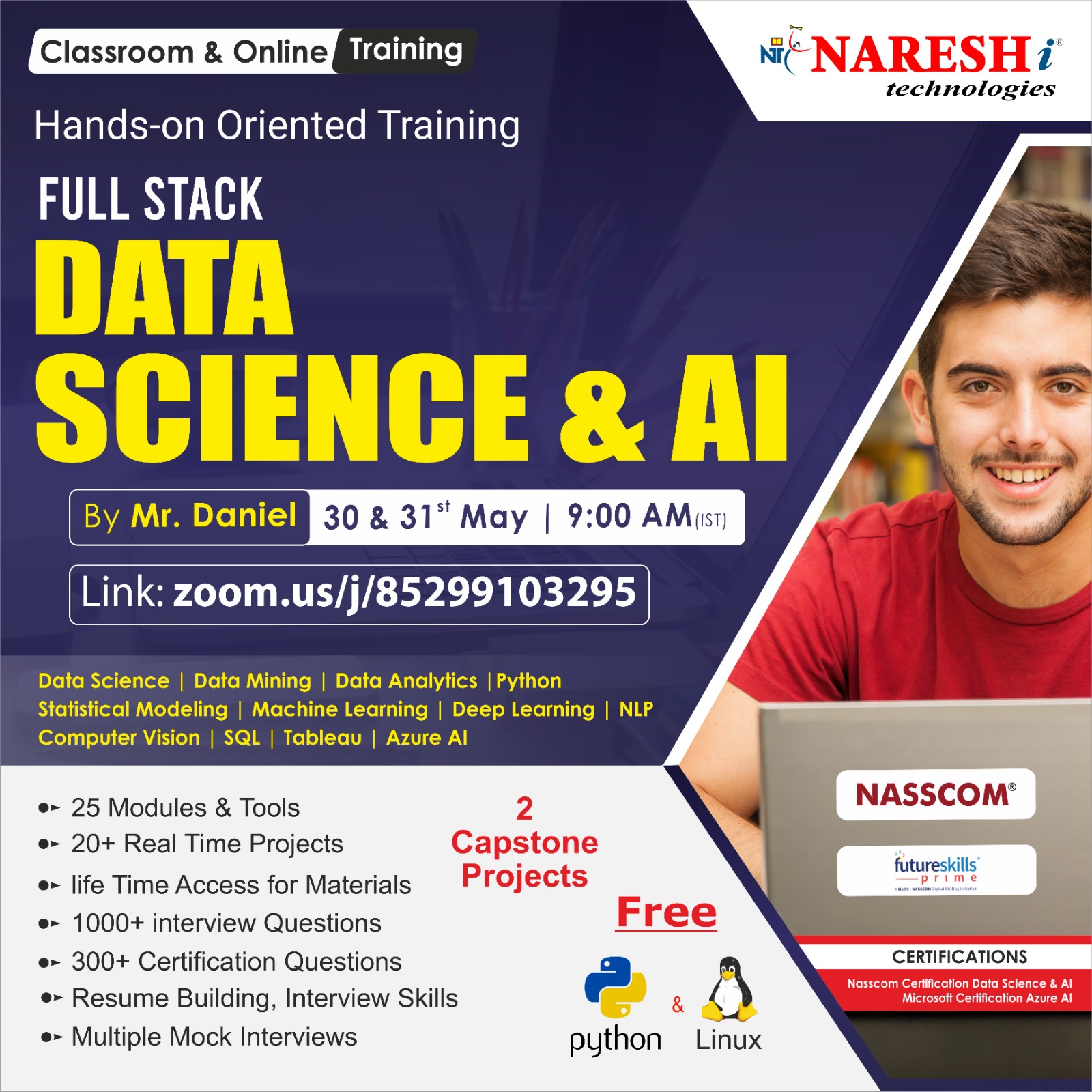 Online training institute for Data science in india 2023 NareshIT, Online Event