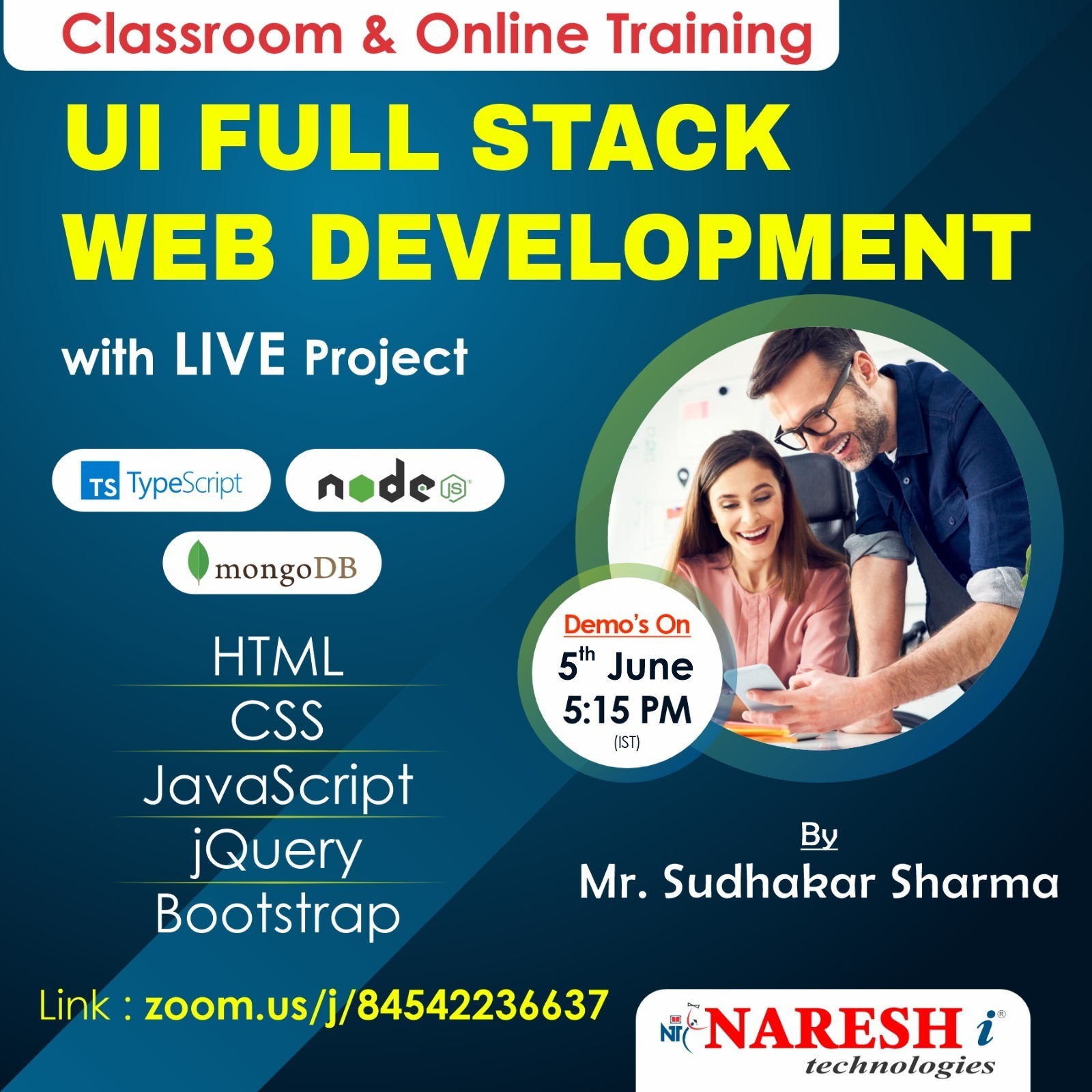 Online training institute for UI Full Stack Web Development in india 2023 NareshIT, Hyderabad, Telangana, India