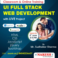 Online training institute for UI Full Stack Web Development in india 2023 NareshIT