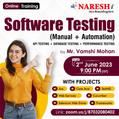 Free Demo On Software Testing By Mr. Vamshi Mohan in NareshIT - 8179191999