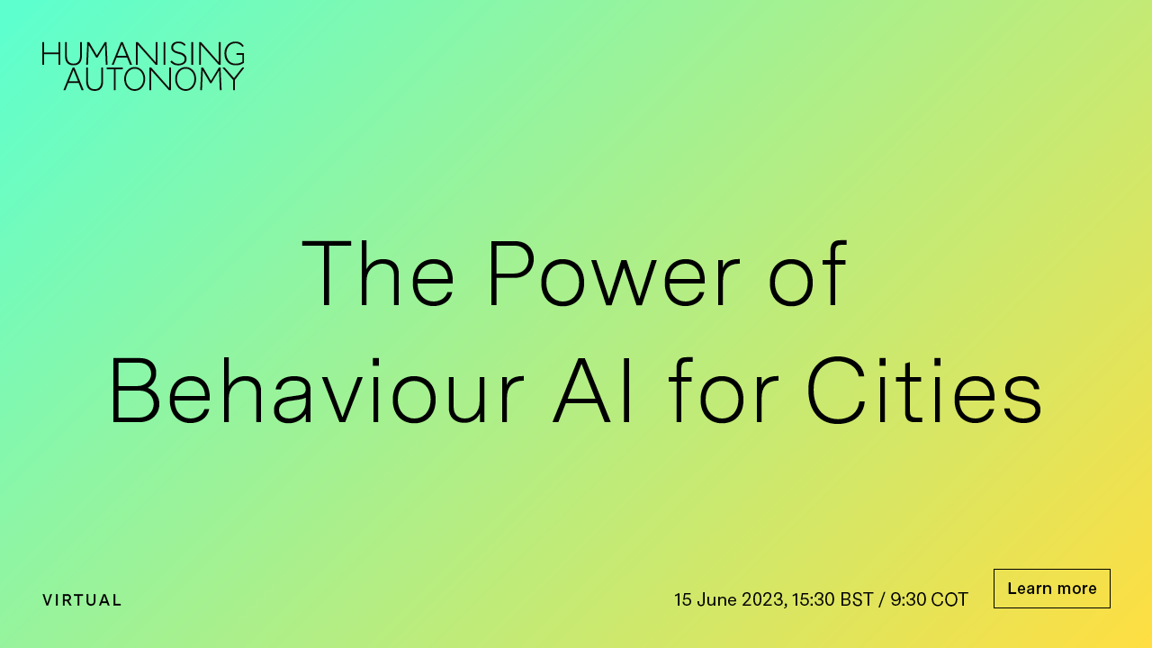 The Power of Behaviour AI for Cities, Online Event