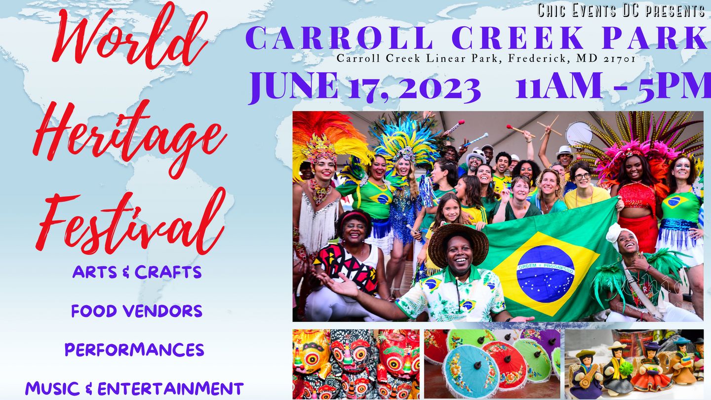 World Heritage Festival June 17th 2023 @ Carroll Creek Park, Frederick, MD, Frederick, Maryland, United States
