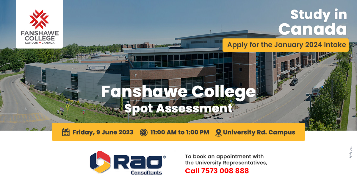 Fanshawe College, Canada - Spot Assessment, Ahmedabad, Gujarat, India