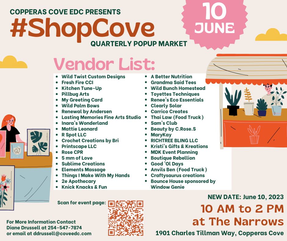 #ShopCove Quarterly Popup Market, Copperas Cove, Texas, United States