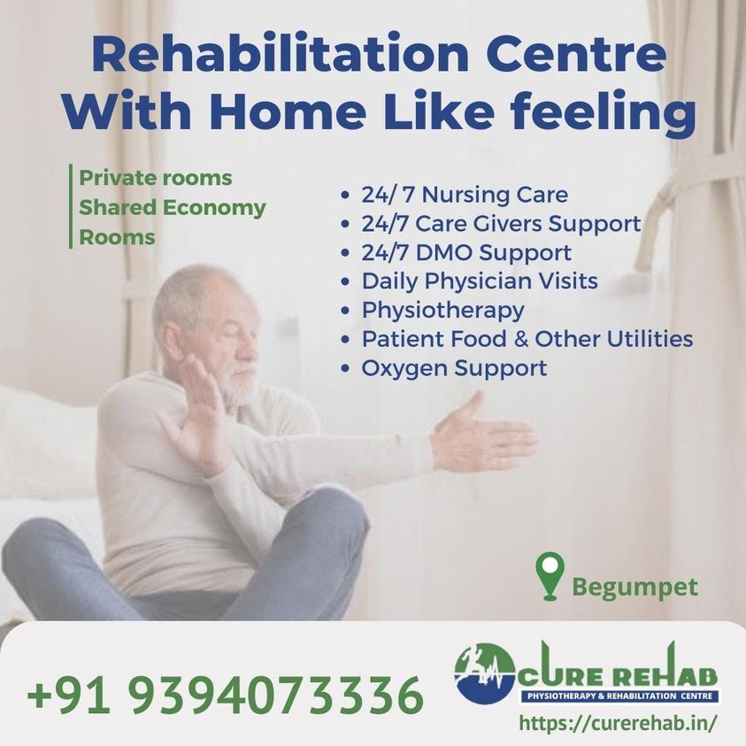 Best Outpatient Physiotherapy Services In Hyderabad  | Best Rehabilitation Services and Transitional Care in Hyderabad | Cure Rehab Physiotherapy Centre, Hyderabad, Telangana, India