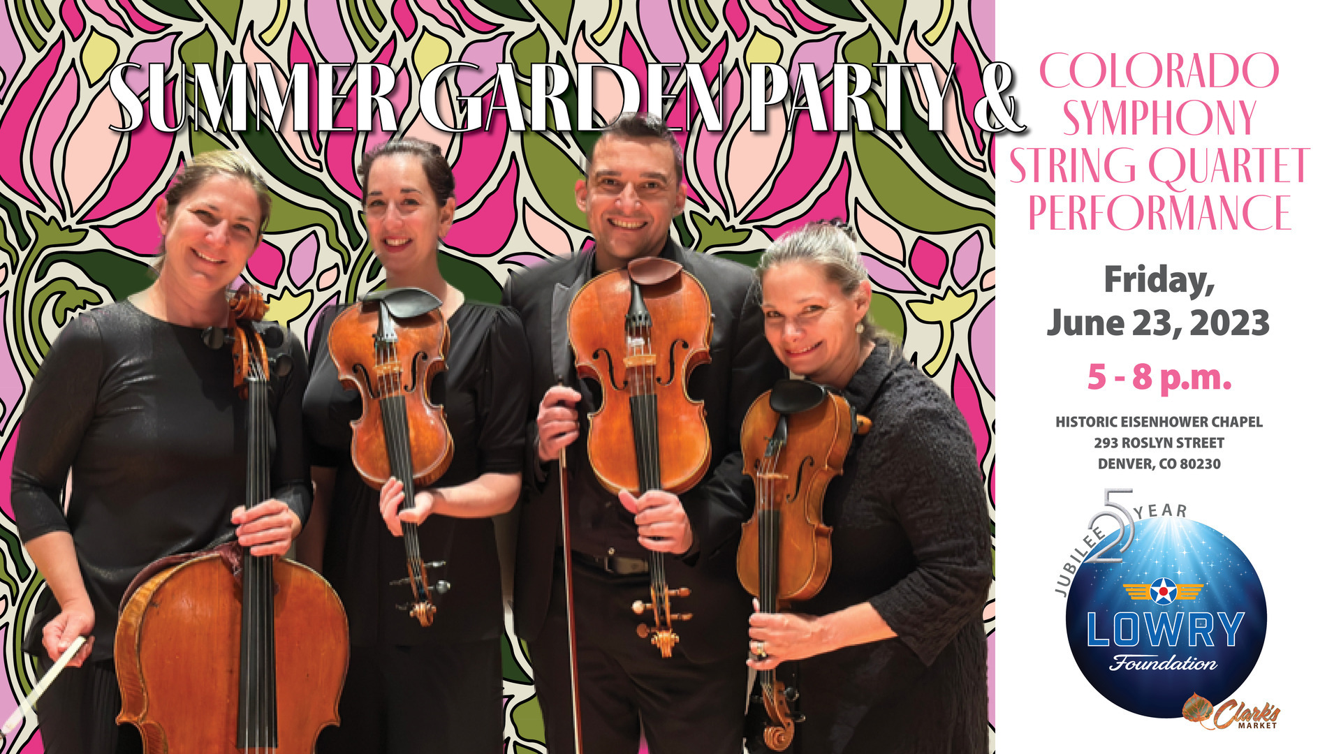Lowry Garden Party and Colorado Symphony String Quartet Performance, Denver, Colorado, United States